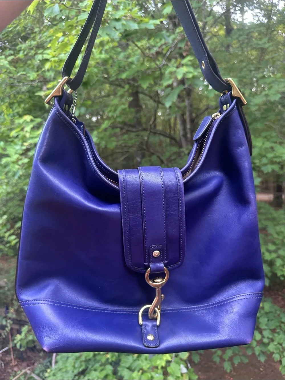 Coach legacy purple leather Shoulder Bag